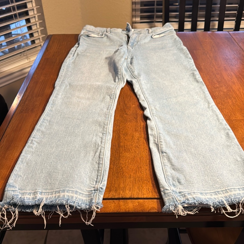 Ann Taylor Loft 
Cropped/frayed hem jeans